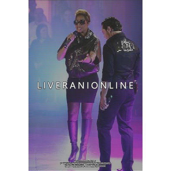 TRASMISSIONE TV: \' QUELLI CHE IL CALCIO\' nella foto: Mary J. BLIGE - Tiziano FERRO © Antonio Sorano - Ag. Aldo Liverani sas