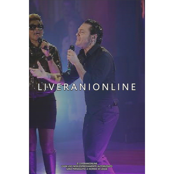 TRASMISSIONE TV: \' QUELLI CHE IL CALCIO\' nella foto: Mary J. BLIGE - Tiziano FERRO © Antonio Sorano - Ag. Aldo Liverani sas