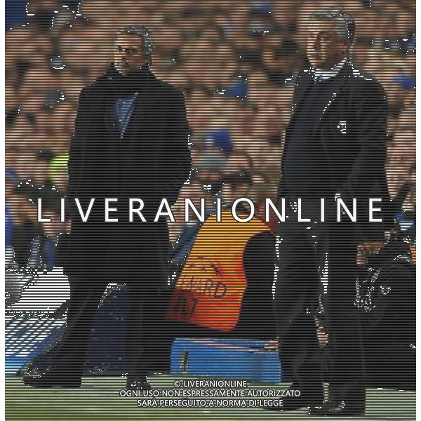 Champions League 2009/2010 Ottavi di Finale Ritorno Londra - 16.03.2010 Chelsea-Inter Nella Foto:JOSE\' MOURINHO-ANCELOTTI CARLO /Ph.Vitez-Ag. Aldo Liverani