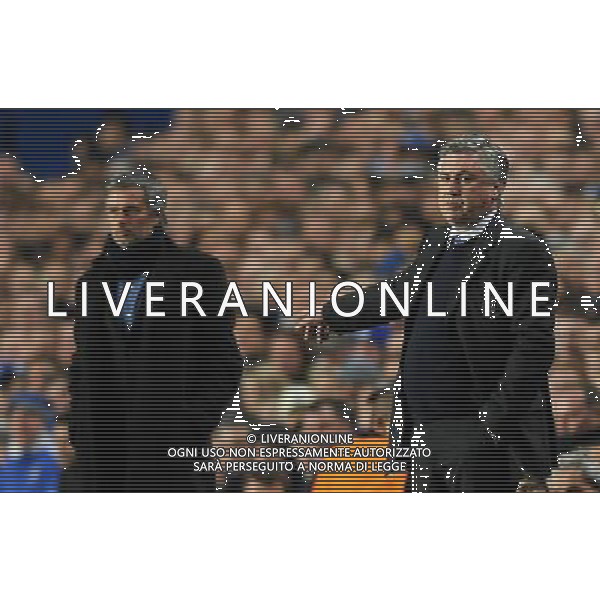 Champions League 2009/2010 Ottavi di Finale Ritorno Londra - 16.03.2010 Chelsea-Inter Nella Foto:JOSE\' MOURINHO-ANCELOTTI CARLO /Ph.Vitez-Ag. Aldo Liverani