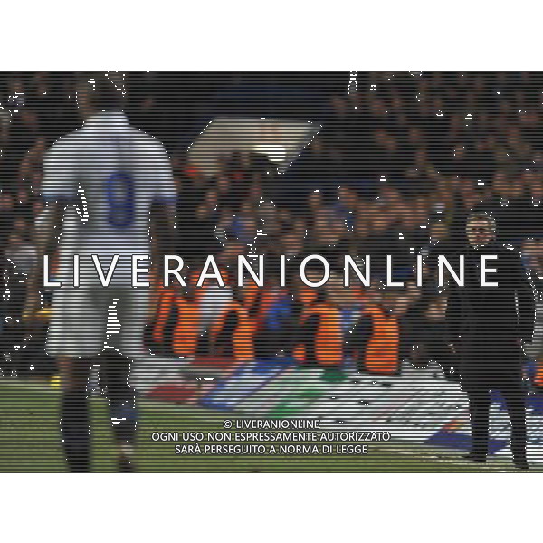 Champions League 2009/2010 Ottavi di Finale Ritorno Londra - 16.03.2010 Chelsea-Inter Nella Foto: JOSE\' MOURINHO URLA A SAMUEL ETO\'O DOPO IL GOL /Ph.Vitez-Ag. Aldo Liverani