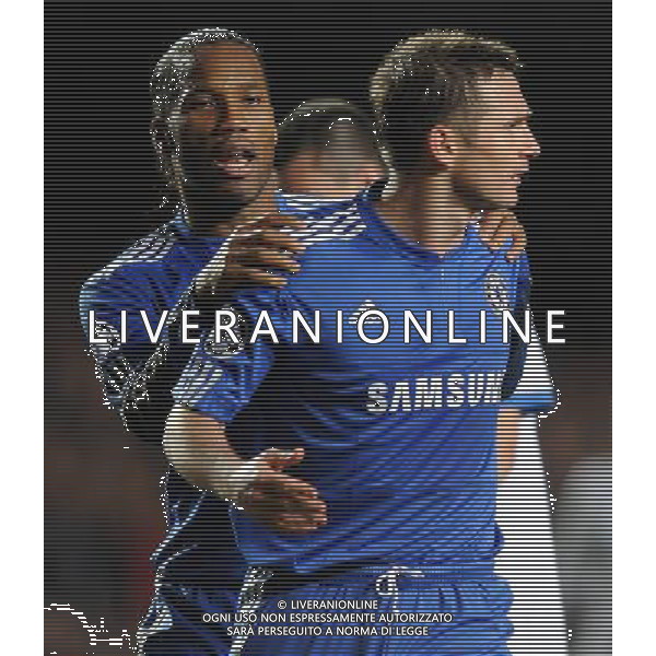 Champions League 2009/2010 Ottavi di Finale Ritorno Londra - 16.03.2010 Chelsea-Inter Nella Foto:DROGBA DIDIER-LAMPARD FRANCK /Ph.Vitez-Ag. Aldo Liverani