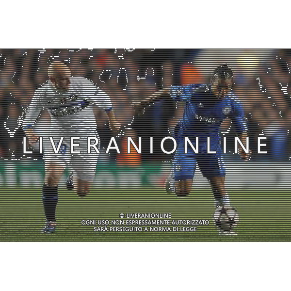 Champions League 2009/2010 Ottavi di Finale Ritorno Londra - 16.03.2010 Chelsea-Inter Nella Foto:MALOUDA FLORENT-CAMBIASSO ESTEBAN /Ph.Vitez-Ag. Aldo Liverani