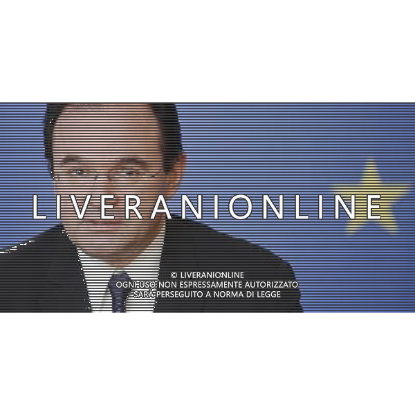 Giorgos Papakonstantinou addresses the media at the EU finance ministers meeting in Brussels, Belgium on 2010-03-16 Finance ministers of the 27 EU nations review Greek austerity measures and other financial regulations reform to ease the financial crisis. © by Wiktor Dabkowski /Agenzia Aldo Liverani Sas - ITALY ONLY - BRUXELLES: CONSIGLIO DEI MINISTRI EUROPEI
