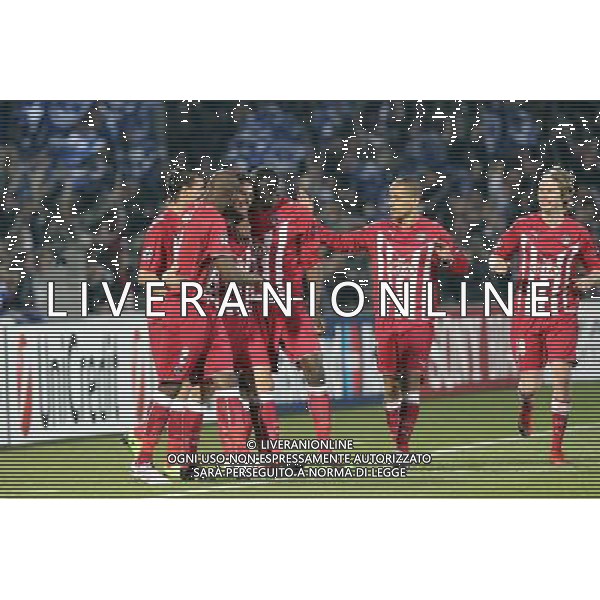 OTTAVI DI FINALE DI CHAMPIONS LEAGUE BORDEAUX -L\'ESULTANZA DEL BORDEAUX DOPO IL GOL DI GOURCUFF - 17.03.2010 - 1/8e finale retour Champions League - Stade Chaban Delmas Ð Bordeaux Photo :Icon Sport/ALDO LIVERANI SAS ONLY ITALY