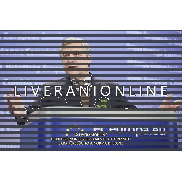 EU industry and entrepreneurship commissioner Antonio Tajani gives a news conference on the innovation performance Scoreboard in the EU Member States in 2009 at the European commission headquartes in Brussels, Belgium on 2010-03-17 © by Wiktor Dabkowski /Agenzia Aldo Liverani Sas - ITALY ONLY - MEETING DEI MEMBRI DELLA COMMISSIONE EUROPEA A BRUXELLES