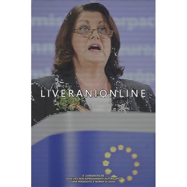 New european Commissioner for Research, Innovation and Science, Irish, Maire Geoghegan-Quinn gives a news conference on the innovation performance Scoreboard in the EU Member States in 2009 at the European commission headquartes in Brussels, Belgium on 2010-03-17 © by Wiktor Dabkowski /Agenzia Aldo Liverani Sas - ITALY ONLY - MEETING DEI MEMBRI DELLA COMMISSIONE EUROPEA A BRUXELLES