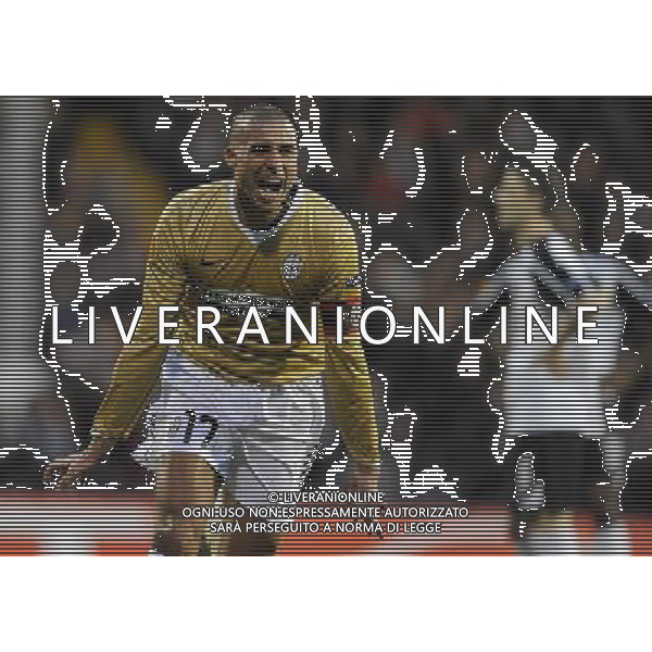 UEFA Europa League 2009/2010 Ottavi di Finale Ritorno Londra - 18.03.2010 Fulham-Juventus Nella Foto ESULTANZA DOPO IL GOL DI DAVID TREZEGUET DEL 0-1 /Ph.Vitez-Ag. Aldo Liverani