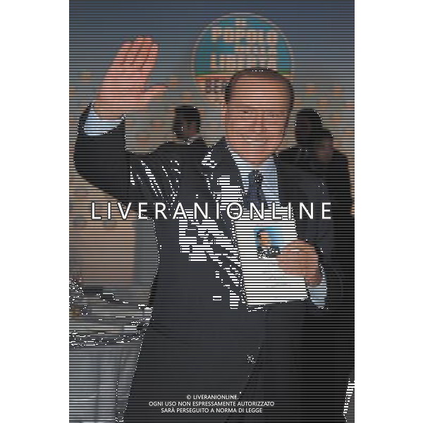 MILANO 22/3/2010 EX PALAGHIACCIO VIA PIRANESI CENA ELETTORALE CON SILVIO BERLUSCONI E ROBERTO FORMIGONI FOTO ROMANO/AG ALDO LIVERANI