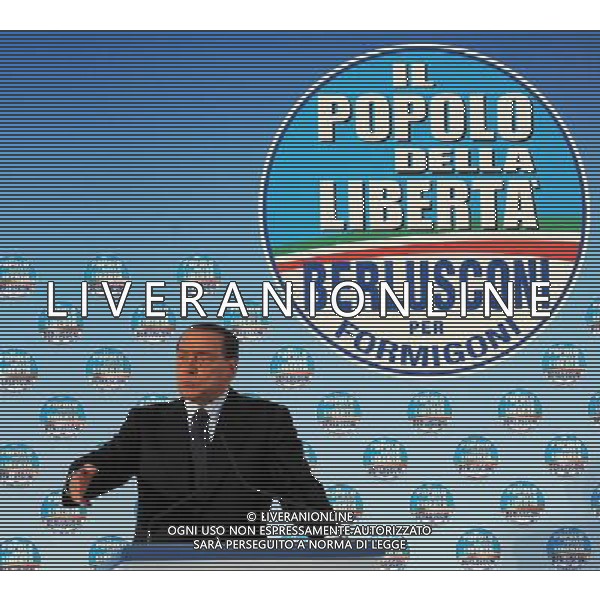 MILANO 22/3/2010 EX PALAGHIACCIO VIA PIRANESI CENA ELETTORALE CON SILVIO BERLUSCONI E ROBERTO FORMIGONI FOTO ROMANO/AG ALDO LIVERANI