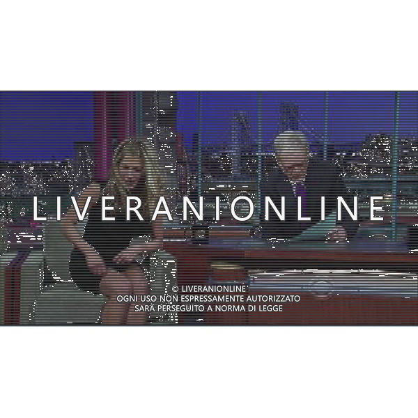 L\'attrice americana Jennifer ANISTON ospite del \' Late Show with David Letterman\' © Planet Photos - Ag. Aldo Liverani sas ITALY ONLY