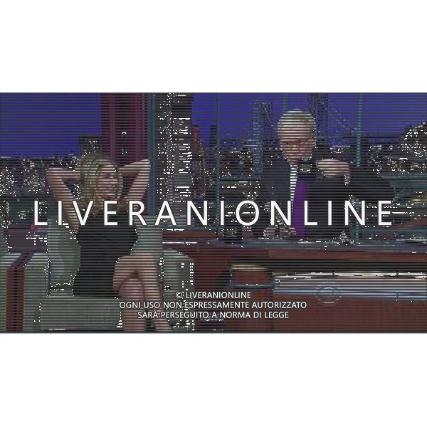L\'attrice americana Jennifer ANISTON ospite del \' Late Show with David Letterman\' © Planet Photos - Ag. Aldo Liverani sas ITALY ONLY