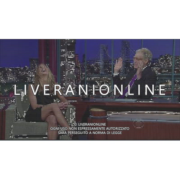 L\'attrice americana Jennifer ANISTON ospite del \' Late Show with David Letterman\' © Planet Photos - Ag. Aldo Liverani sas ITALY ONLY