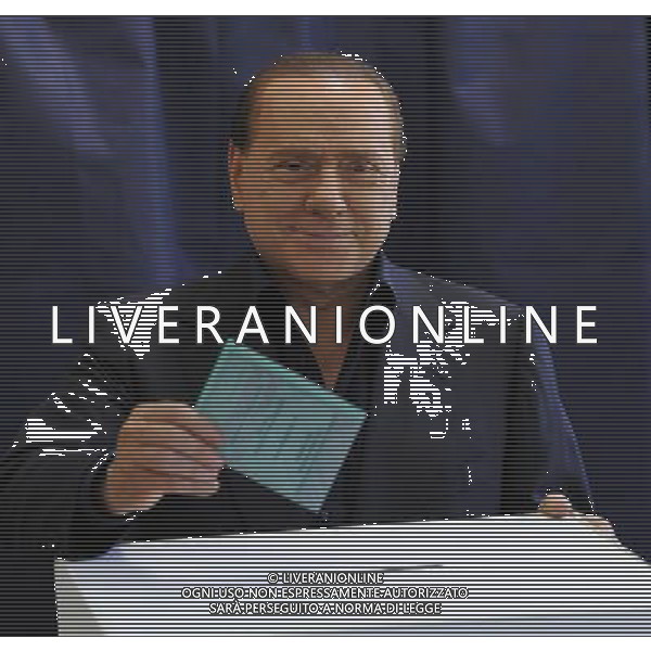 MILANO 28/3/2010 ELEZIONI REGIONALI 2010 NELLA FOTO SILVIO BERLUSCONI FOTO ROMANO/AG ALDO LIVERANI