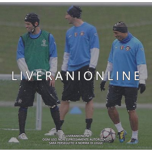Champions League 2009/2010 Quarti di Finale Andata Milano - 30.03.2010 Allenamento e Conferenza Stampa Nella Foto:CORDOBA IVAN-MATERAZZI MARCO-CHIVU CRISTIAN /Ph.Vitez-Ag. Aldo Liverani