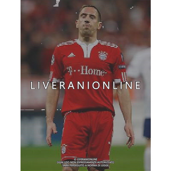 CHAMPIONS LEAUGUE BAYERN MONACO MANCHESTER UNITED QUARTI DI FINALE CALCIO Fussball, 30.03.2010, International, UEFA Champions League, Saison 2009/2010, 1/4-Finale, Hinspiel FC Bayern MŸnchen - Manchester United, 2 : 1 nella foto Franck Ribery ph.firo/AG ALDO LIVERANI SAS - only italy