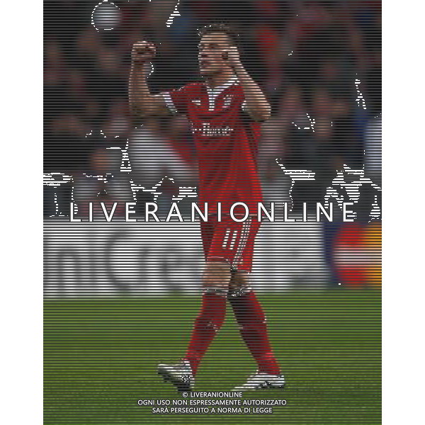 CHAMPIONS LEAUGUE BAYERN MONACO MANCHESTER UNITED QUARTI DI FINALE CALCIO Fussball, 30.03.2010, International, UEFA Champions League, Saison 2009/2010, 1/4-Finale, Hinspiel FC Bayern MŸnchen - Manchester United, 2 : 1 nella foto l\'esultanza di Ivica Olic dopo il gol ph.firo/AG ALDO LIVERANI SAS - only italy