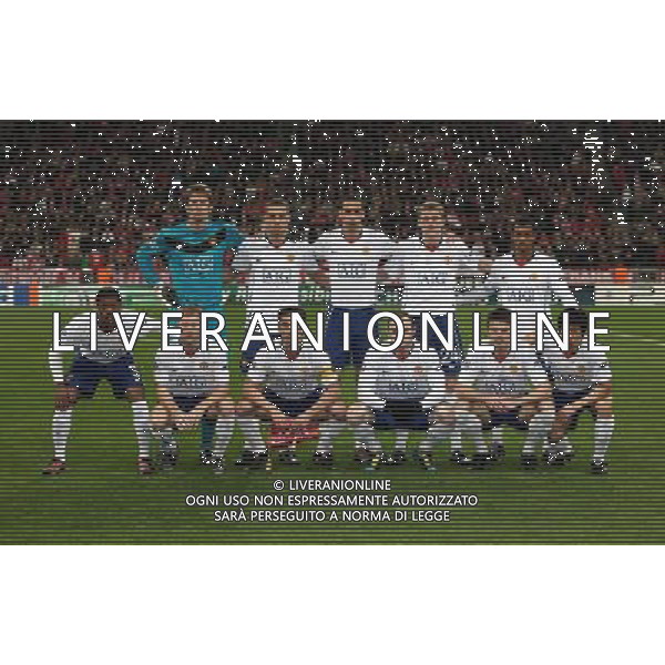CHAMPIONS LEAUGUE BAYERN MONACO MANCHESTER UNITED QUARTI DI FINALE CALCIO Fussball, 30.03.2010, International, UEFA Champions League, Saison 2009/2010, 1/4-Finale, Hinspiel FC Bayern MŸnchen - Manchester United, 2 : 1 nella foto formazione squadra manchester united : Edwin van der Sar, ManU, Gary Neville, ManU, Patrice Evra, ManU, Rio Ferdinand, ManU, Wayne Rooney, ManU, Ji-Sung Park, ManU, Nemanja Vidic, ManU, Michael Carrick, ManU, Nani, ManU, Paul Scholes, ManU, Darren Fletcher, ManU ph.firo/AG ALDO LIVERANI SAS - only italy
