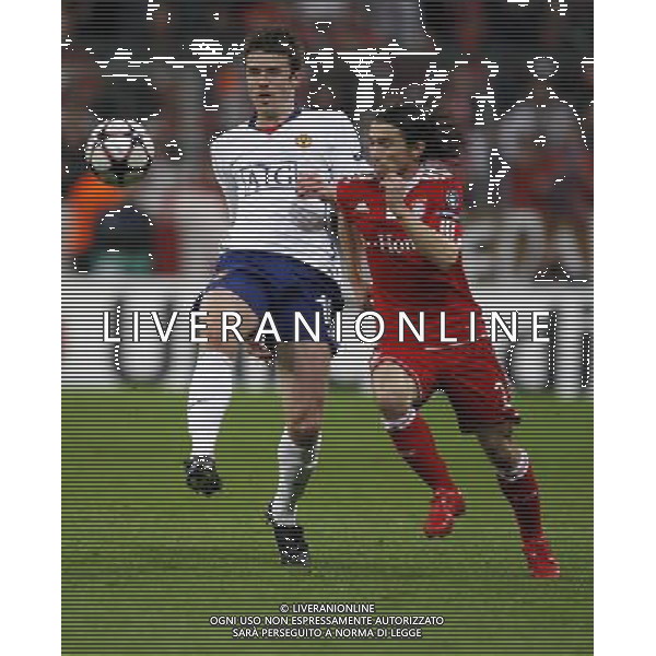 CHAMPIONS LEAUGUE BAYERN MONACO MANCHESTER UNITED QUARTI DI FINALE CALCIO Fussball, 30.03.2010, International, UEFA Champions League, Saison 2009/2010, 1/4-Finale, Hinspiel FC Bayern MŸnchen - Manchester United, 2 : 1 nella foto Danijel Pranjic - Micheal Carrick ph.firo/AG ALDO LIVERANI SAS - only italy