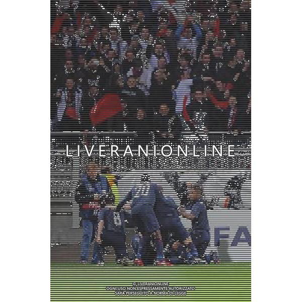 30/03/2010 1/4 finale Champions League LIONE BORDEAUX CALCIO SPORT NELLA FOTO L\'ESULTANZA DEL LIONE PH.ICON/AG ALDO LIVERANI SAS italy only 