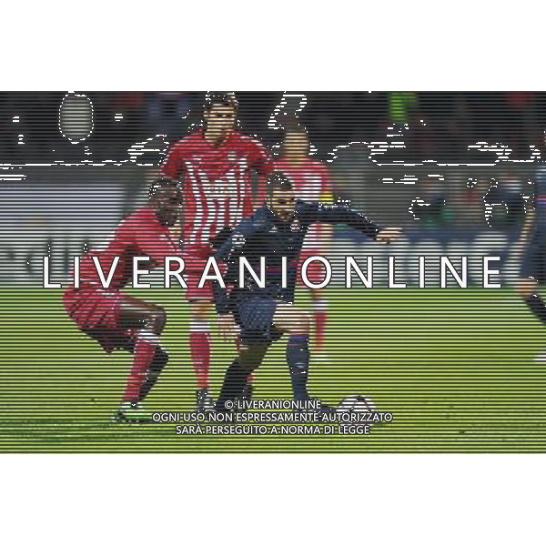 30/03/2010 1/4 finale Champions League LIONE BORDEAUX CALCIO SPORT NELLA FOTO LISANDRO Lopez / Ludovic SANE PH.ICON/AG ALDO LIVERANI SAS italy only 