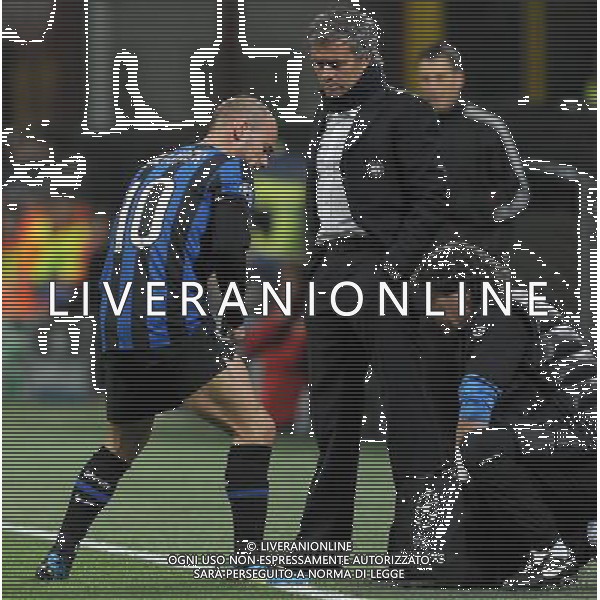Champions League 2009/2010 Quarti di Finale Andata Milano - 31.03.2010 Inter-CSKA Mosca Nella Foto:SNEIJDER-MOURINHO JOSE\' /Ph.Vitez-Ag. Aldo Liverani