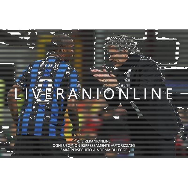 Champions League 2009/2010 Quarti di Finale Andata Milano - 31.03.2010 Inter-CSKA Mosca Nella Foto: SAMUEL ETO\'O-MOURINHO JOSE\' /Ph.Vitez-Ag. Aldo Liverani