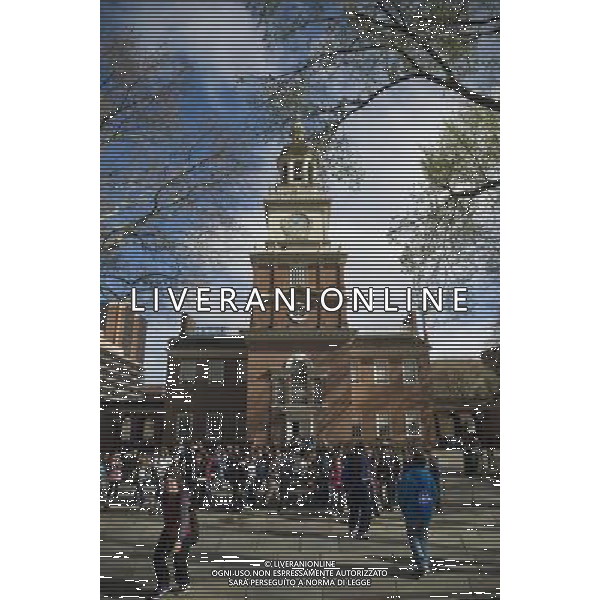 Independence Hall at Independence National Historical Park in Philadelphia, PA on Wednesday, March 31, 2010 (© Richard B. Levine) /Agenzia Aldo Liverani Sas - ITALY ONLY -
