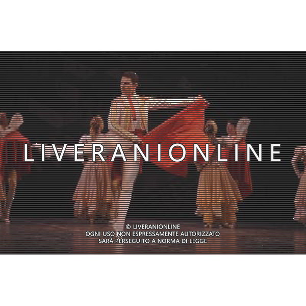Ballet Nacional De Cuba perform scenes of Act I and Act III from Don Quixote part of the Magia De La Danza at the London Coliseum. /Agenzia Aldo Liverani Sas - ITALY ONLY - IL BALLETTO NAZIONALE DI CUBA DURANTE UNA SCENA DEL 1¡ E 3¡ ATTO DEL DON CHISCIOTTE A LONDRA