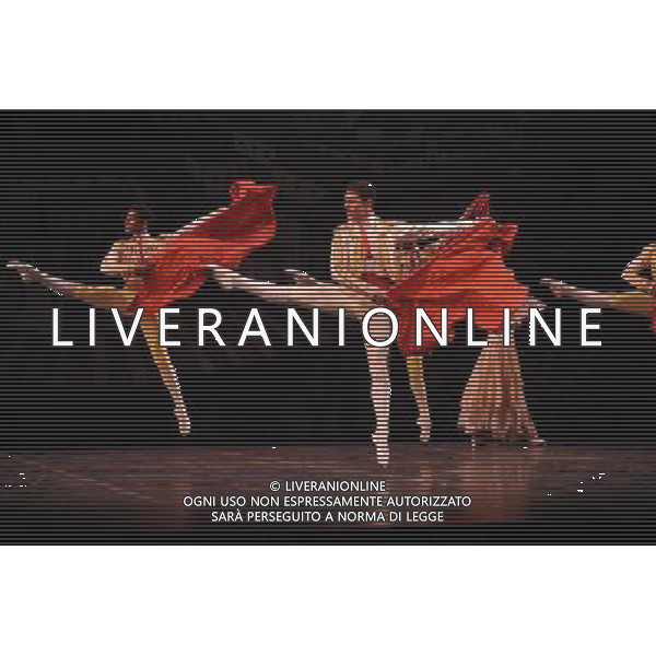 Ballet Nacional De Cuba perform scenes of Act I and Act III from Don Quixote part of the Magia De La Danza at the London Coliseum. /Agenzia Aldo Liverani Sas - ITALY ONLY - IL BALLETTO NAZIONALE DI CUBA DURANTE UNA SCENA DEL 1¡ E 3¡ ATTO DEL DON CHISCIOTTE A LONDRA