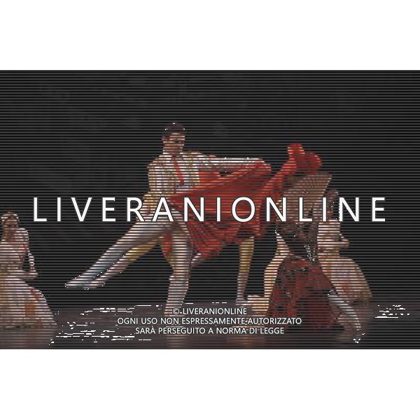 Ballet Nacional De Cuba perform scenes of Act I and Act III from Don Quixote part of the Magia De La Danza at the London Coliseum. /Agenzia Aldo Liverani Sas - ITALY ONLY - IL BALLETTO NAZIONALE DI CUBA DURANTE UNA SCENA DEL 1¡ E 3¡ ATTO DEL DON CHISCIOTTE A LONDRA
