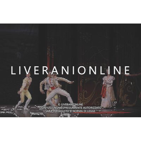 Ballet Nacional De Cuba perform scenes of Act I and Act III from Don Quixote part of the Magia De La Danza at the London Coliseum. /Agenzia Aldo Liverani Sas - ITALY ONLY - IL BALLETTO NAZIONALE DI CUBA DURANTE UNA SCENA DEL 1¡ E 3¡ ATTO DEL DON CHISCIOTTE A LONDRA