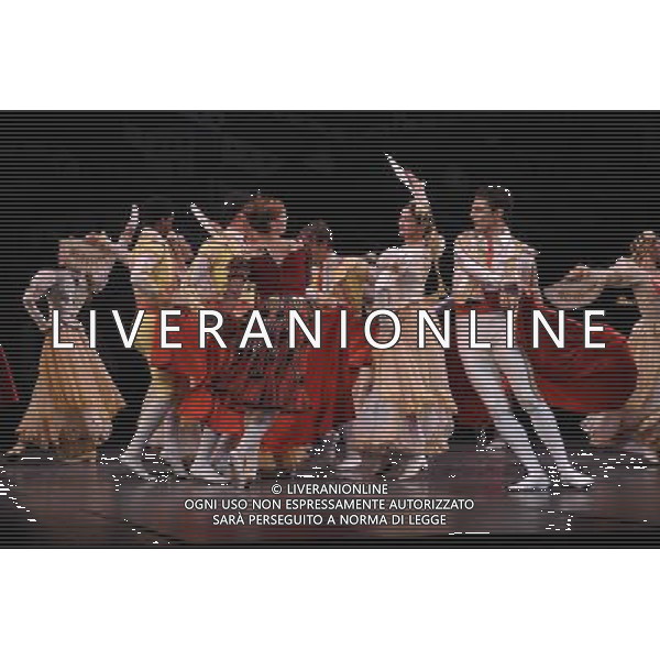 Ballet Nacional De Cuba perform scenes of Act I and Act III from Don Quixote part of the Magia De La Danza at the London Coliseum. /Agenzia Aldo Liverani Sas - ITALY ONLY - IL BALLETTO NAZIONALE DI CUBA DURANTE UNA SCENA DEL 1¡ E 3¡ ATTO DEL DON CHISCIOTTE A LONDRA