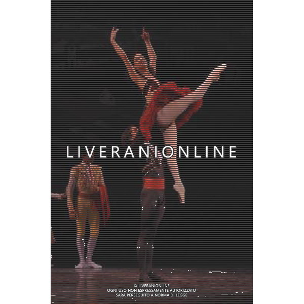 Ballet Nacional De Cuba perform scenes of Act I and Act III from Don Quixote part of the Magia De La Danza at the London Coliseum. /Agenzia Aldo Liverani Sas - ITALY ONLY - IL BALLETTO NAZIONALE DI CUBA DURANTE UNA SCENA DEL 1¡ E 3¡ ATTO DEL DON CHISCIOTTE A LONDRA