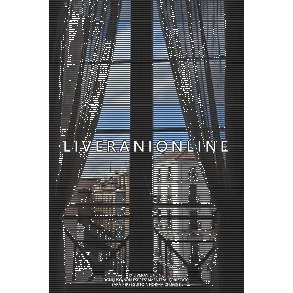 A view from hotel room window in Madrid city spain. ©Photoshot/Agenzia Aldo Liverani Sas - ITALY ONLY - VEDUTE DELLA CITTA\' DI MADRID - SPAGNA