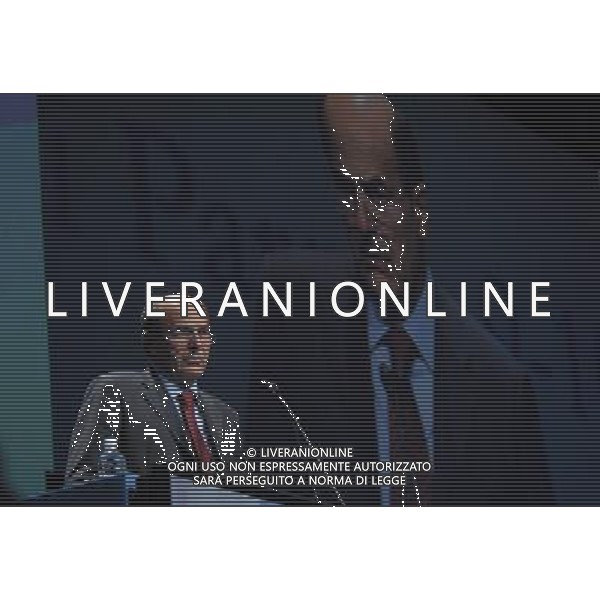 FIERE DI PARMA 09/04/2010 PER I 100 ANNI DI CONFINDUSTRIA, CONVEGNO: \'LIBERTA\' E BENESSERE. L\' ITALIA AL FUTURO\' NELLA FOTO PIER LUIGI BERSANI © ROMANO/AGENZIA ALDO LIVERANI SAS