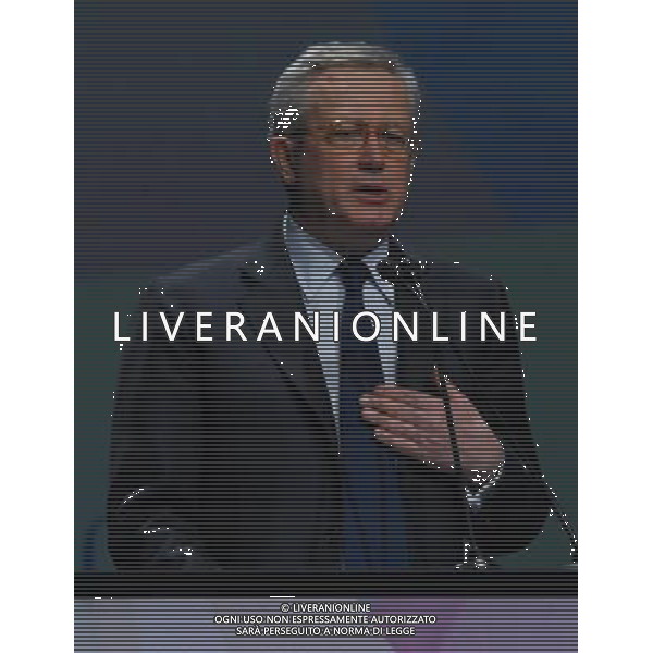 FIERE DI PARMA 09/04/2010 PER I 100 ANNI DI CONFINDUSTRIA, CONVEGNO: \'LIBERTA\' E BENESSERE. L\' ITALIA AL FUTURO\' NELLA FOTO GIULIO TREMONTI © ROMANO/AGENZIA ALDO LIVERANI SAS