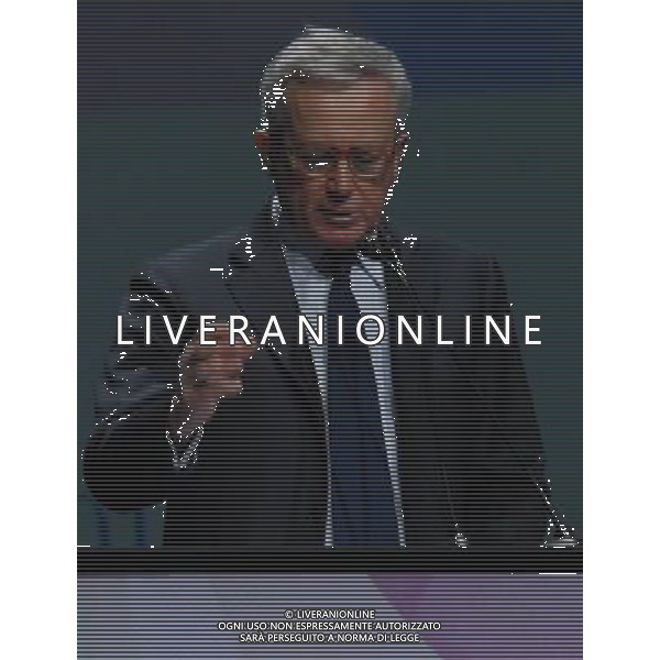 FIERE DI PARMA 09/04/2010 PER I 100 ANNI DI CONFINDUSTRIA, CONVEGNO: \'LIBERTA\' E BENESSERE. L\' ITALIA AL FUTURO\' NELLA FOTO GIULIO TREMONTI © ROMANO/AGENZIA ALDO LIVERANI SAS
