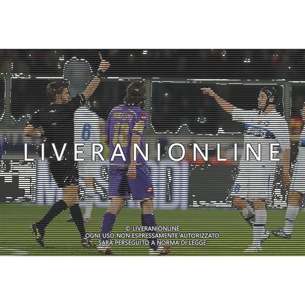 Coppa Italia TIM Cup 2009/2010 Semifinale Ritorno Firenze - 13.04.2010 Fiorentina-Inter Nella Foto:CHIVU cristian AMMONITO /Ph.Vitez-Ag. Aldo Liverani