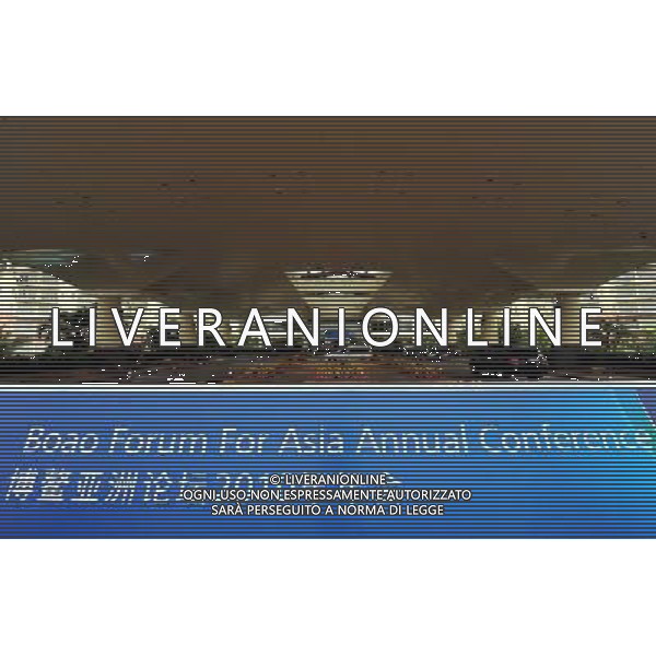 (100408) -- BOAO, April 8, 2010 -- The conference hall for the Boao Forum for Asia (BFA) 2010 can be seen in Boao, a scenic town in south China\'s Hainan Province, April 8, 2010. BFA 2010 meeting will be held from April 9 to 11. Jiang Enyu) (jl) ©Photosot/Agenzia Aldo Liverani Sas - ITALY ONLY: FORUM PER L\'ASIA 2010 CHE SI TIENE NELLA CITTA\' CINESE DI BOAO