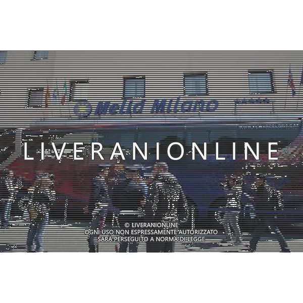 MILANO 19/4/2010 ARRIVO DELLA SQUADRA DEL BARCELLONA AL MELIA\' HOTEL DI VIA MASACCIO, 19 FOTO ROMANO/AG ALDO LIVERANI