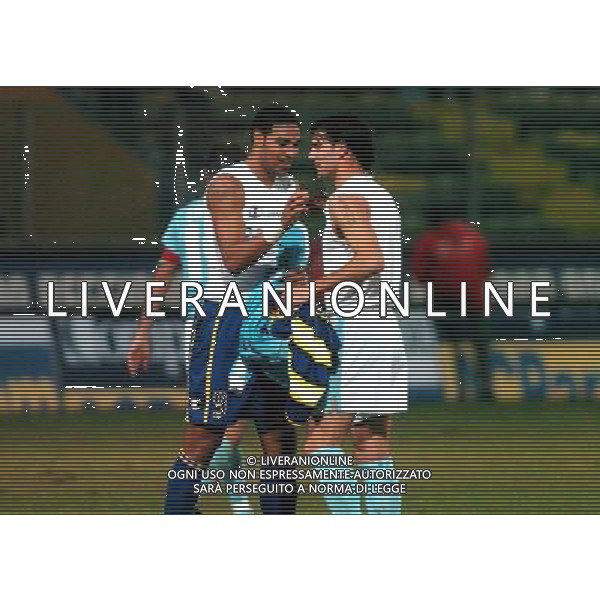 PARMA 20/01/04 OTTAVI DI FINALE TIM CUP 2003/04 PARMA-LAZIO nella foto adriano ribeiro con stankovic dejan* ph gigi arcaini/ag.aldo liverani