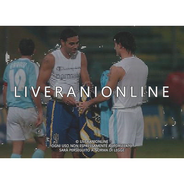 PARMA 20/01/04 OTTAVI DI FINALE TIM CUP 2003/04 PARMA-LAZIO nella foto adriano ribeiro con stankovic dejan* ph gigi arcaini/ag.aldo liverani