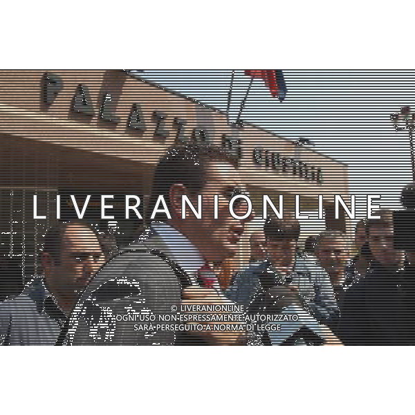 NAPOLI 20 APRILE 2010 PALAZZO DI GIUSTIZIA PROCESSO CALCIOPOLI NELLA FOTO MASSIMO DE SANTIS ALL\'USCITA DEL TRIBUNALE FOTO MOSCA AG.ALDO LIVERANI