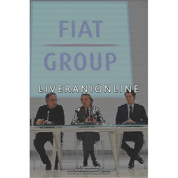 ©AlessTorino-20-04-2010 Montezemolo lascia la Fiat. John Elkann nuovo Presidente Nella foto :Sergio MARCHIONNE - Luca CORDERO DI MONTEZEMOLO - John Elkann © Alessandro Falzone/- Ag. Aldo Liverani sas