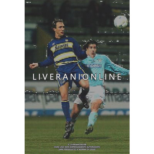 PARMA 20/01/04 OTTAVI DI FINALE TIM CUP 2003/04 PARMA-LAZIO nella foto donadel marco con giannichedda giuliano* ph gigi arcaini/ag.aldo liverani