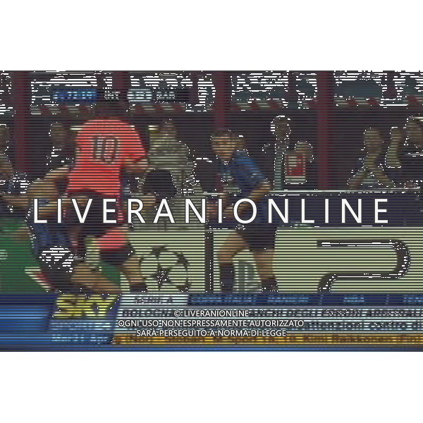 INFORTUNIO DI MAICON IN UNO SCONTRO CON MESSI (PERDITA DUE DENTI) NELLA SEMIFINALE DI ANDATA TRA INTER - BARCELLONA PH.ALDO LIVERANI SAS OBBLIGATORIO CITARE LA FONTE TELEVISIVA SKY SPORT 24
