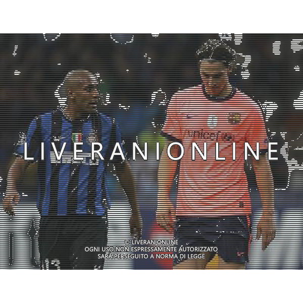 Milano 20-04-2010 Champions League 2009/2010 inter-barcellona 3:1 nella foto zlatan ibrahimovic e maicon ph marco luzzani/ag aldo liverani s.a.s.