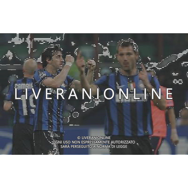 Milano 20-04-2010 Champions League 2009/2010 inter-barcellona 3:1 nella foto l\'esultanza di diego alberto milito dopo il gol ph marco luzzani/ag aldo liverani s.a.s.