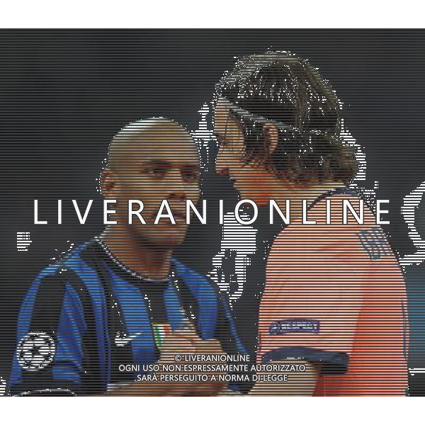 Champions League 2009/2010 Semifinale Andata Milano - 20.04.2010 Inter-Barcellona Nella Foto:IBRAHIMOVIC ZLATAN-MAICON DOUGLAS /Ph.Vitez-Ag. Aldo Liverani